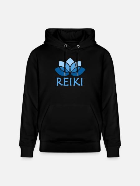 reiki blue - Stanley/Stella CRUISER Unisex Organic Hoodie - black