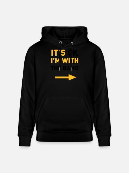 Im with the Band - Stanley/Stella CRUISER Unisex Organic Hoodie - black