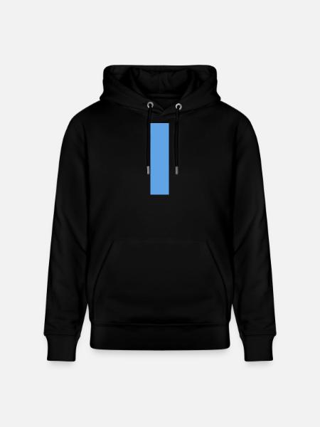 Blue line through the middle - Stanley/Stella CRUISER Unisex Organic Hoodie - black