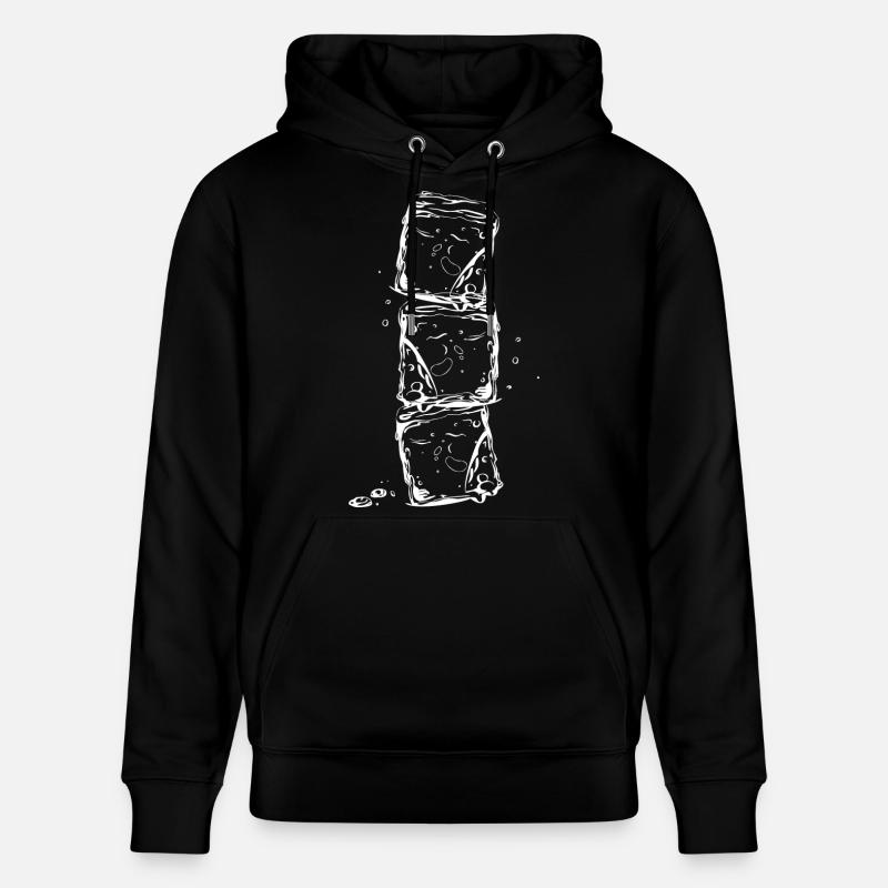 Glaçons et gouttes d'eau - Sweat à capuche bio CRUISER Stanley/Stella Unisexe - noir