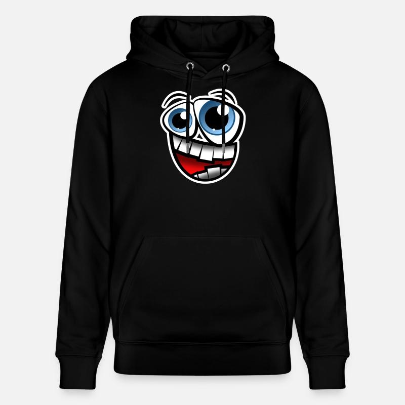 Gesicht Comic - Stanley/Stella Unisex Bio-Hoodie CRUISER - Schwarz