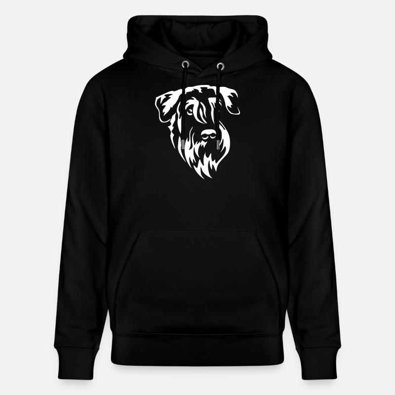 Riesenschnauzer Kopf "Black Edition" - Stanley/Stella Unisex Bio-Hoodie CRUISER - Schwarz