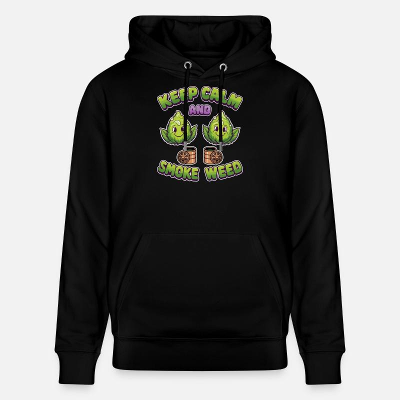 Drôles de fleurs d’herbe - Sweat à capuche bio CRUISER Stanley/Stella Unisexe - noir