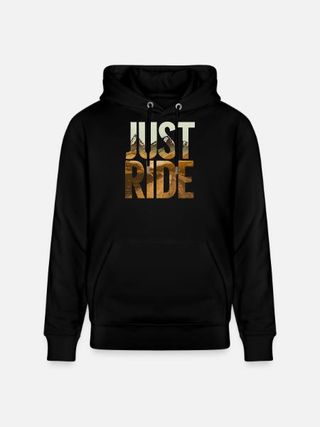 Just Ride Mountain Vista - Stanley/Stella CRUISER Unisex Organic Hoodie - black