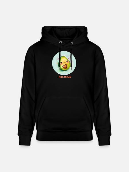 Vegan Avocado - Stanley/Stella CRUISER Unisex Organic Hoodie - black