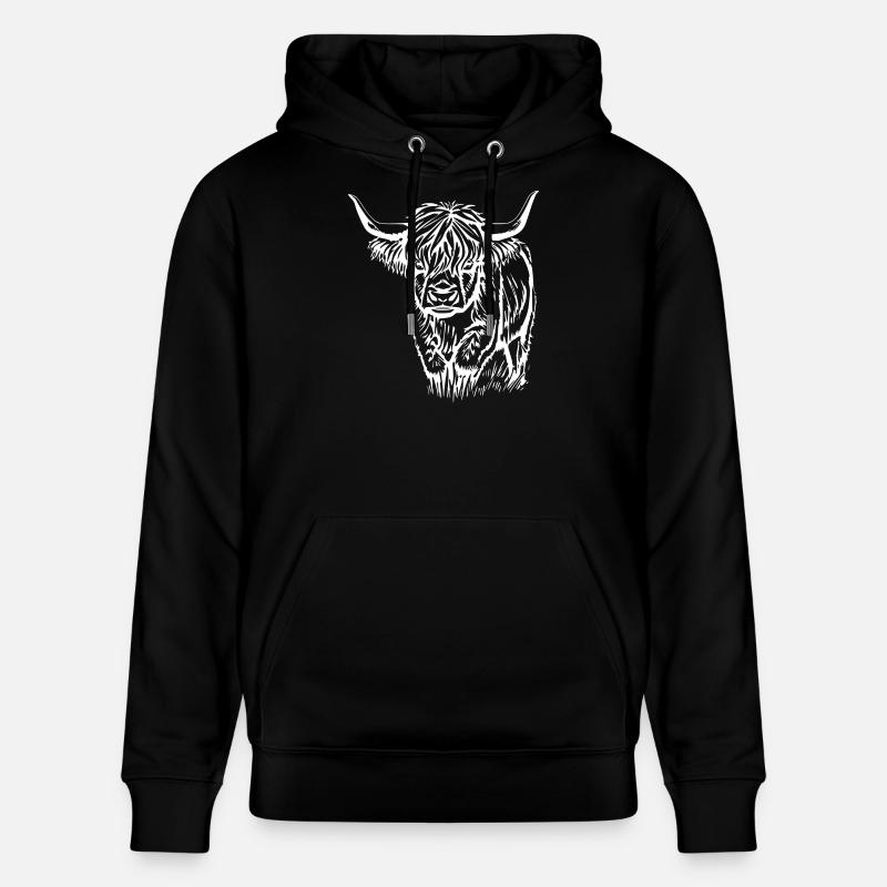Cadeau de bovins Highland écossais - Sweat à capuche bio CRUISER Stanley/Stella Unisexe - noir
