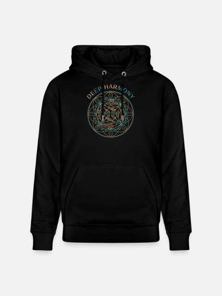 Deep Harmony Mandala - Stanley/Stella CRUISER Unisex Organic Hoodie - black