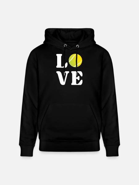 Tennis-Liebhaber - Stanley/Stella Unisex Bio-Hoodie CRUISER  - Schwarz