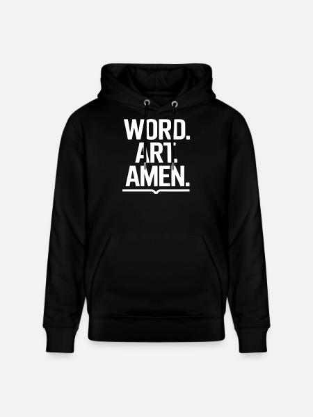 Wortkunst Amen-Typografie - Stanley/Stella Unisex Bio-Hoodie CRUISER  - Schwarz