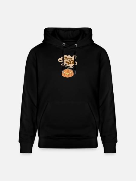Autumn Pumpkin Flair - Stanley/Stella CRUISER Unisex Organic Hoodie - black
