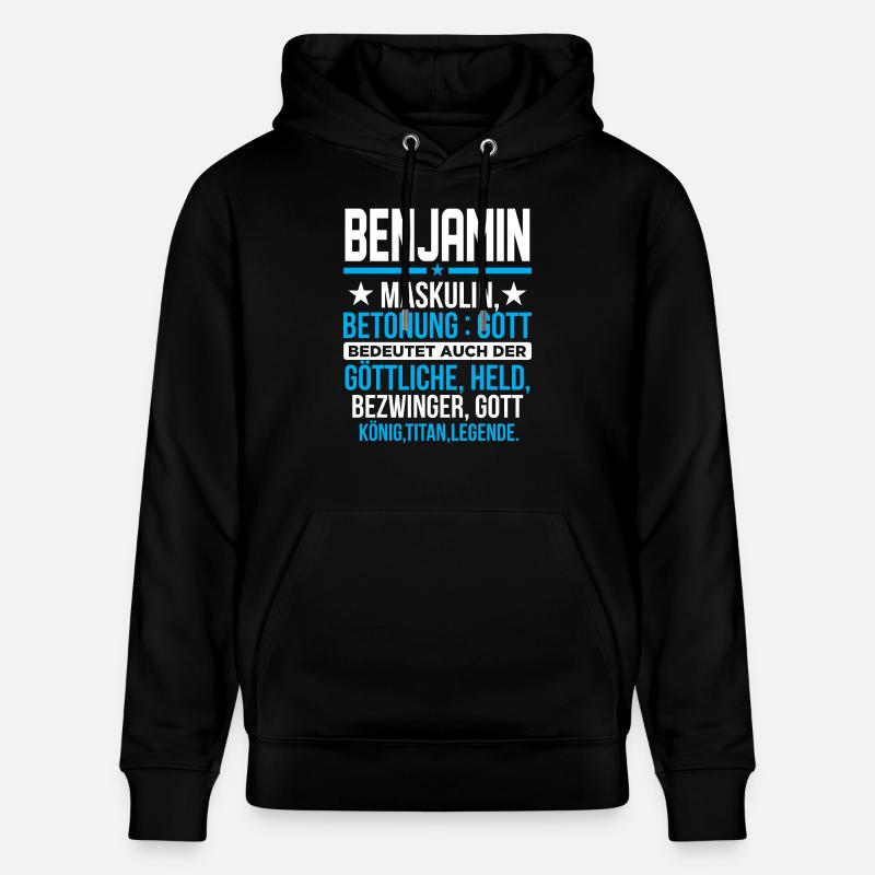 BENJAMIN - Titan - Stanley/Stella Unisex Bio-Hoodie CRUISER  - Schwarz