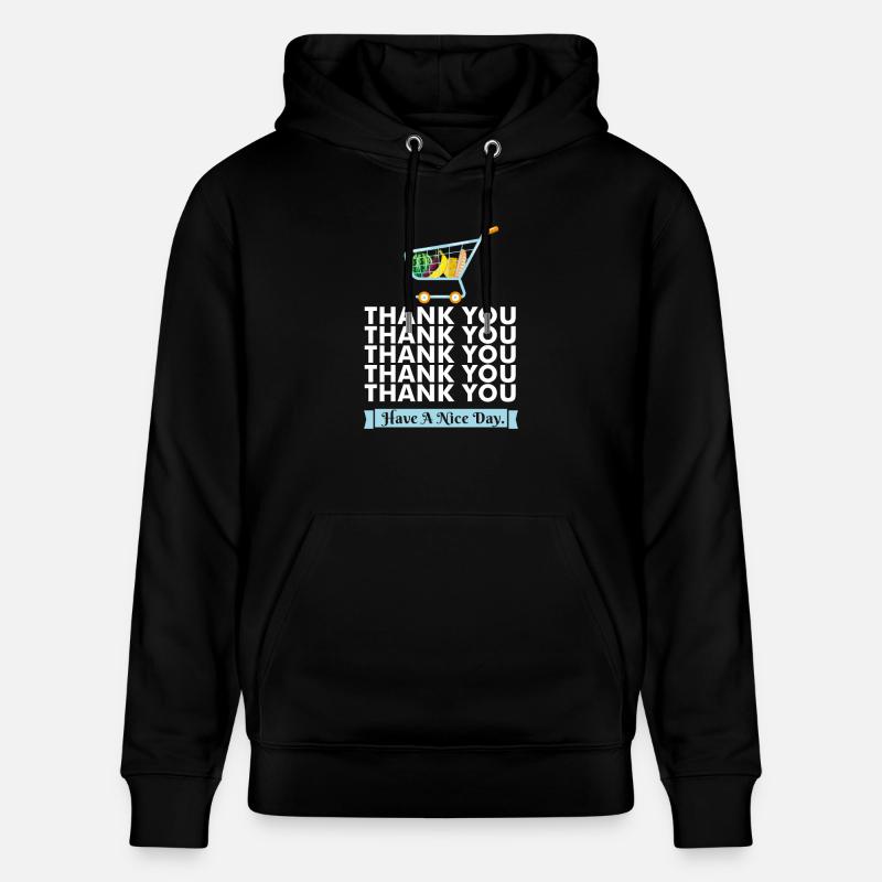 Die Einkaufstasche / Der Einkaufswagen! - Geschenk - Stanley/Stella Unisex Bio-Hoodie CRUISER - Schwarz
