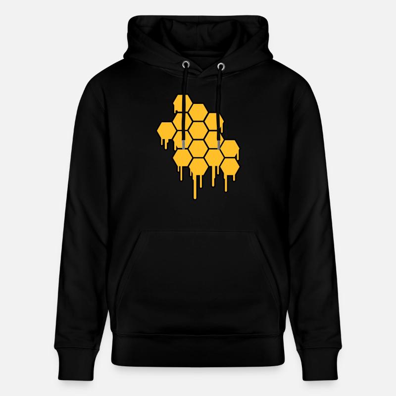 Honeycombs Pattern - Sweat à capuche bio CRUISER Stanley/Stella Unisexe - noir