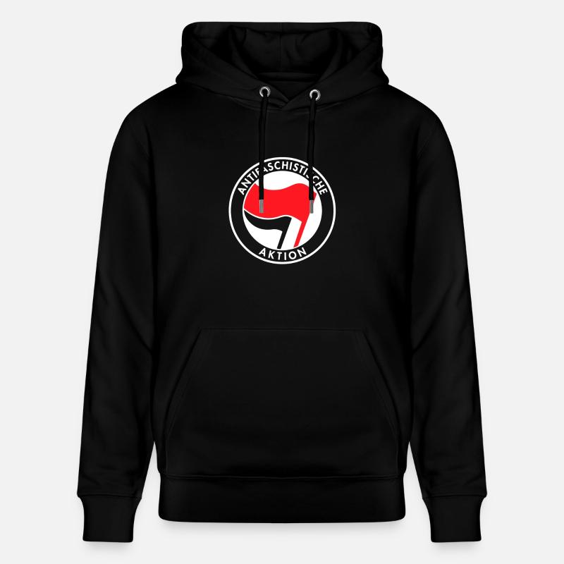 Action antifasciste - Sweat à capuche bio CRUISER Stanley/Stella Unisexe - noir