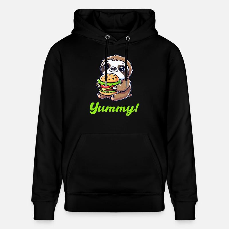 faultier burger 1 - Stanley/Stella Unisex Bio-Hoodie CRUISER  - Schwarz
