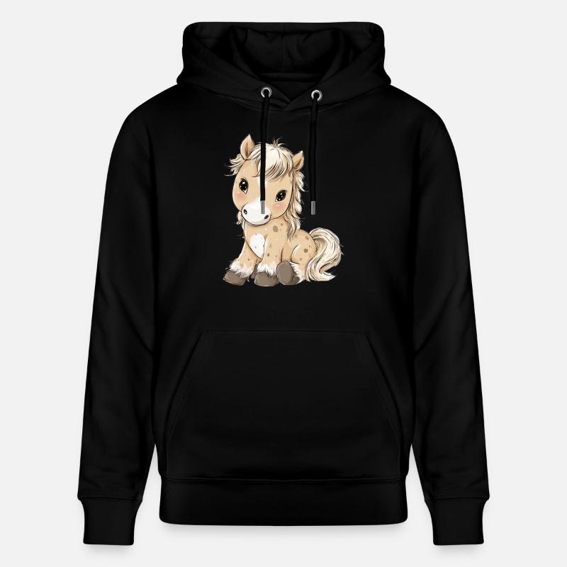 Mignon bébé poney cheval - Sweat à capuche bio CRUISER Stanley/Stella Unisexe - noir