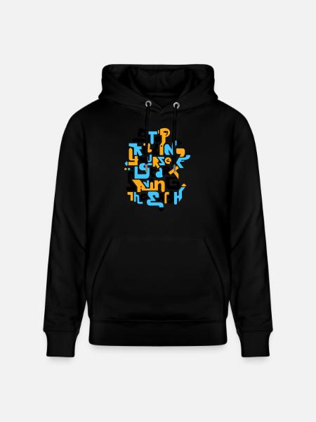 stopkillingyaself_3f - Stanley/Stella Unisex Bio-Hoodie CRUISER - Schwarz