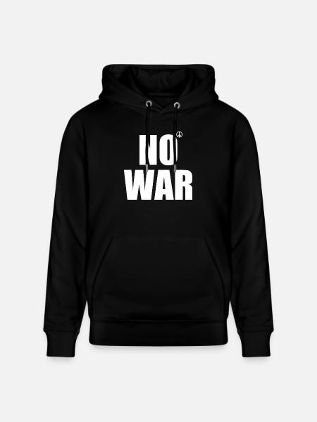 No war - Stanley/Stella CRUISER Unisex Organic Hoodie - black