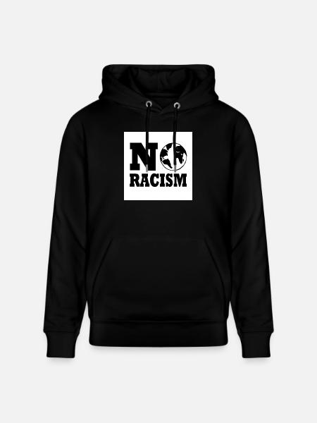 No racism - Stanley/Stella CRUISER Unisex Organic Hoodie - black