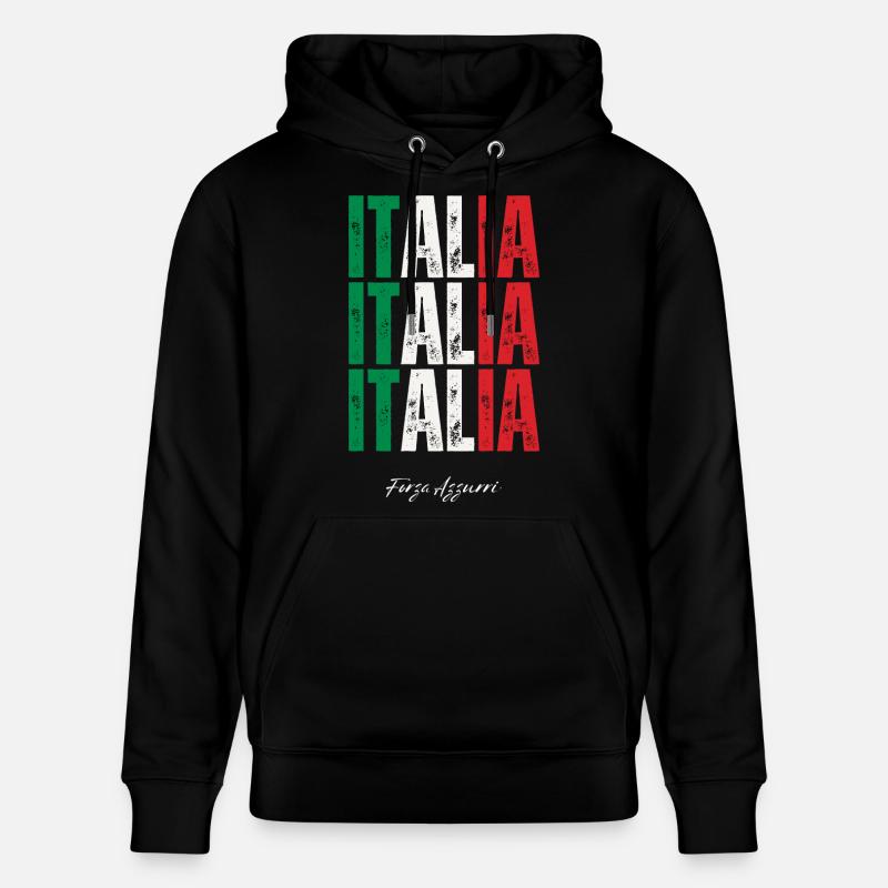 Drapeau de l’Italie, fierté italienne - Sweat à capuche bio CRUISER Stanley/Stella Unisexe - noir