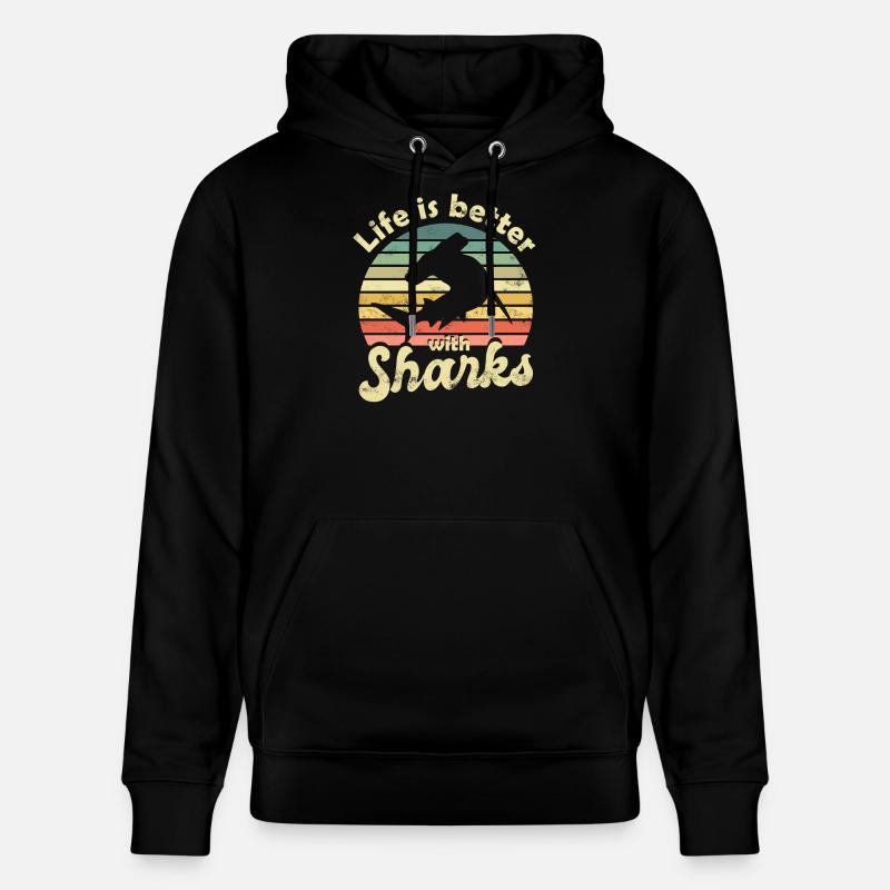Requin-marteau Requin - Sweat à capuche bio CRUISER Stanley/Stella Unisexe - noir