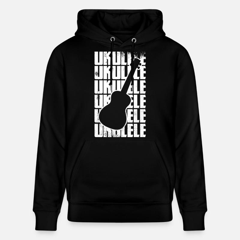 Ukulélé drôle - Sweat à capuche bio CRUISER Stanley/Stella Unisexe - noir