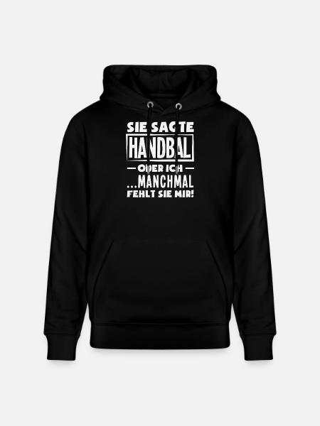 Handball oder ich – manchmal fehlt sie - Stanley/Stella Unisex Bio-Hoodie CRUISER - Schwarz