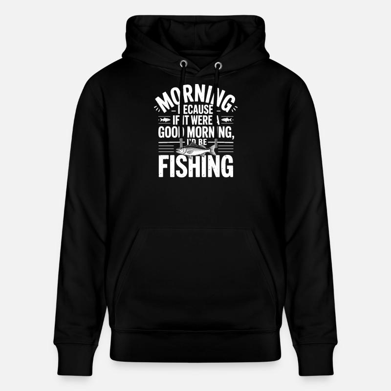 Citation de pêche matinale Tee - Sweat à capuche bio CRUISER Stanley/Stella Unisexe - noir