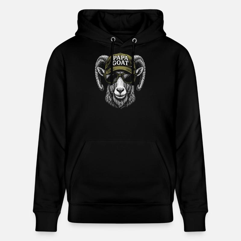 Papa Goat Cap Retro Hipster - Sweat à capuche bio CRUISER Stanley/Stella Unisexe - noir