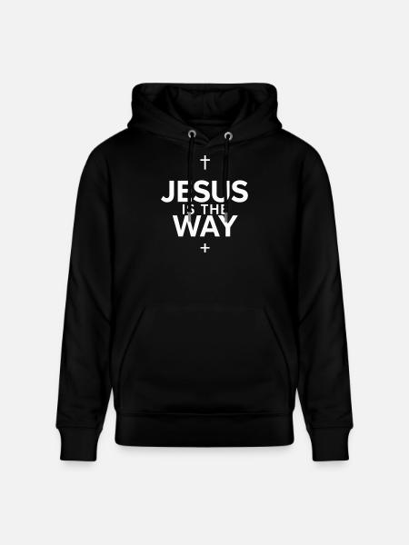 Jésus is the way - Stanley/Stella CRUISER Unisex Organic Hoodie - black