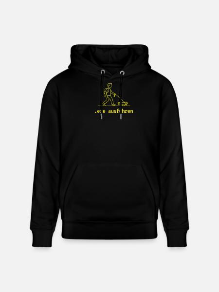 exe ausführen gelb - Stanley/Stella Unisex Bio-Hoodie CRUISER  - Schwarz