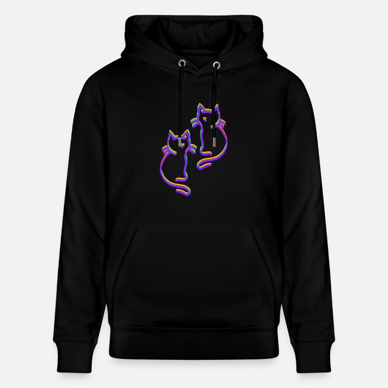 Chats arc-en-ciel LGBT - Sweat à capuche bio CRUISER Stanley/Stella Unisexe - noir