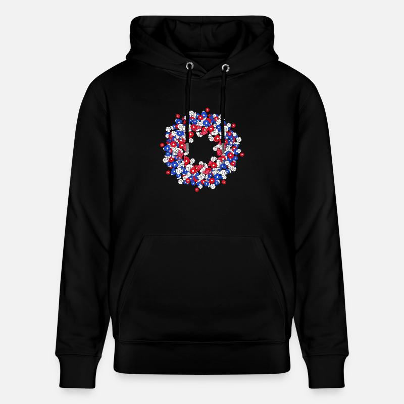 fleur fleurs fleurs fleurs couronne - Sweat à capuche bio CRUISER Stanley/Stella Unisexe - noir