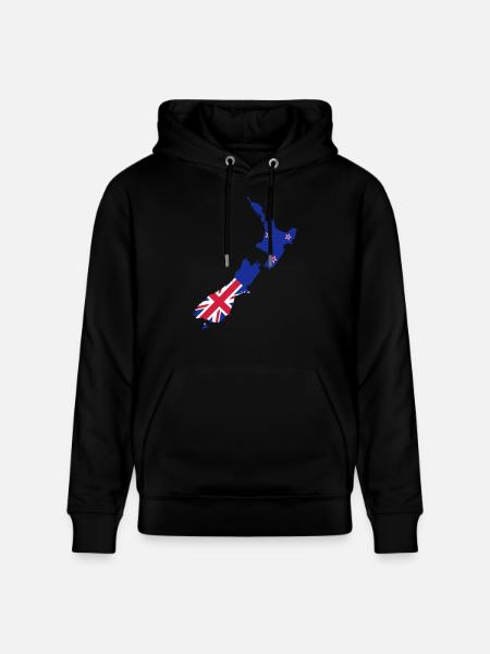 Neuseeland - Stanley/Stella Unisex Bio-Hoodie CRUISER  - Schwarz