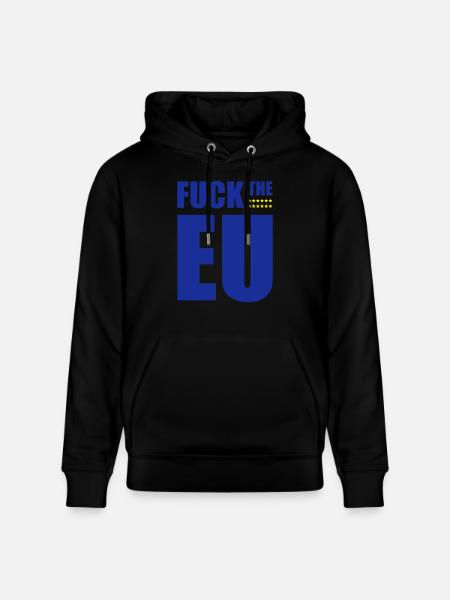fuck_the_eu_new - Stanley/Stella Unisex Bio-Hoodie CRUISER  - Schwarz