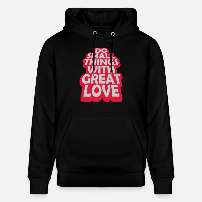 Zitat do small things - Stanley/Stella Unisex Bio-Hoodie CRUISER  - Schwarz