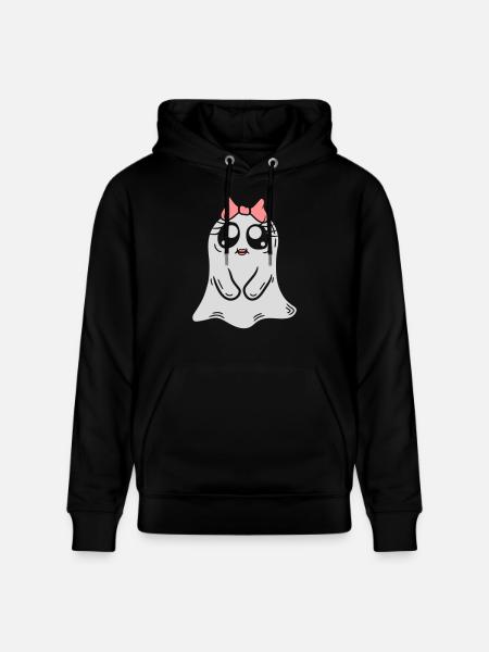 Comic Little Ghost Girl - Stanley/Stella CRUISER Unisex Organic Hoodie - black