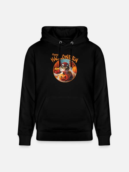 Halloween Spider Gecko - Stanley/Stella CRUISER Unisex Organic Hoodie - black