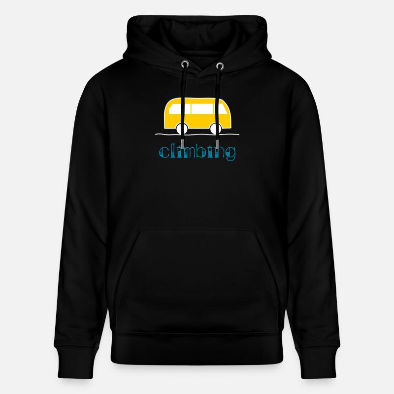 KLETTERN. KLETTERN. VAN. KLETTERN. STEIGEN. - Stanley/Stella Unisex Bio-Hoodie CRUISER  - Schwarz