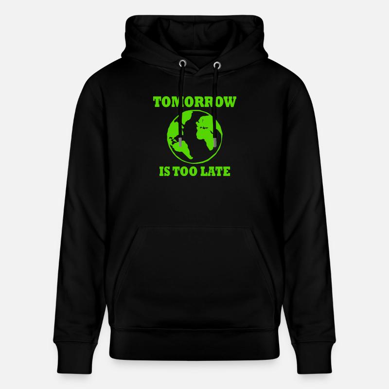 Tomorrow is too late - Stanley/Stella Unisex Bio-Hoodie CRUISER  - Schwarz