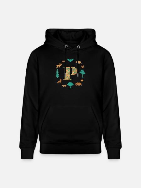 forest e 95 p - Stanley/Stella CRUISER Unisex Organic Hoodie - black