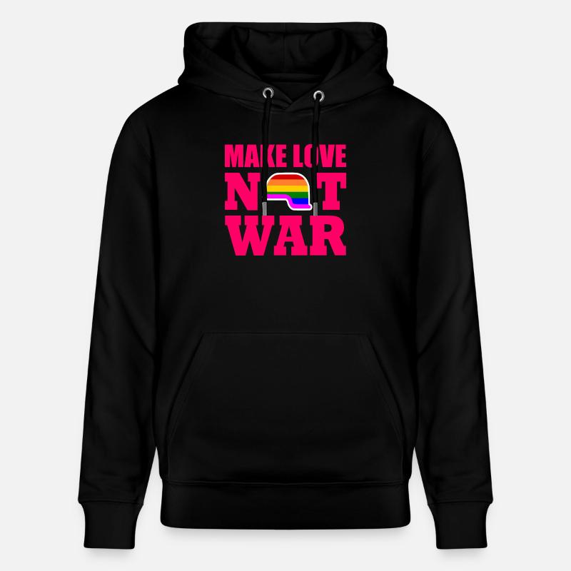 Make love not war - Sweat à capuche bio CRUISER Stanley/Stella Unisexe - noir
