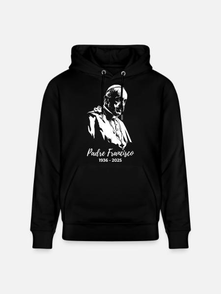 Pope Francis - Holy Father - Stanley/Stella CRUISER Unisex Organic Hoodie - black
