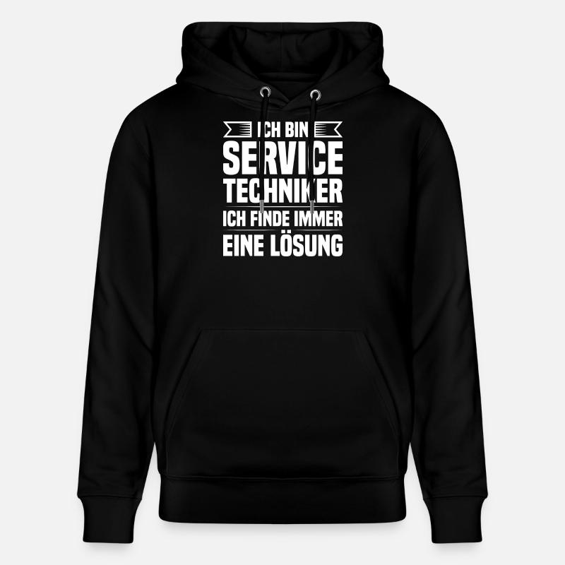 Servicetechniker Support Lösung Spruch Service - Stanley/Stella Unisex Bio-Hoodie CRUISER  - Schwarz