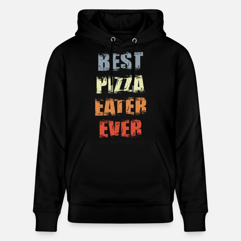 Drôle de mangeur de pizza - Sweat à capuche bio CRUISER Stanley/Stella Unisexe - noir