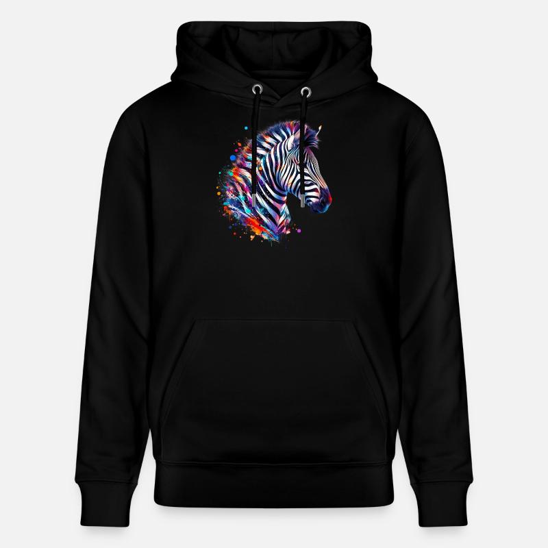 Zebra - Stanley/Stella Unisex Bio-Hoodie CRUISER - Schwarz