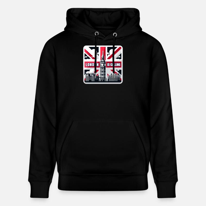 Londres vous appelle - Sweat à capuche bio CRUISER Stanley/Stella Unisexe - noir