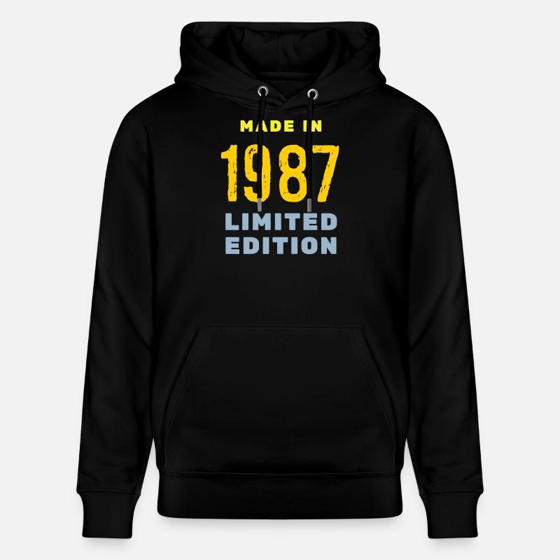 1987 - Sweat à capuche bio CRUISER Stanley/Stella Unisexe - noir