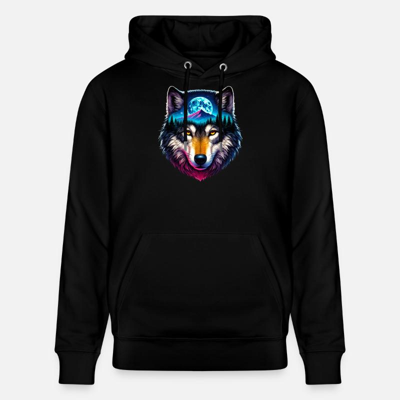 Loup - Sweat à capuche bio CRUISER Stanley/Stella Unisexe - noir