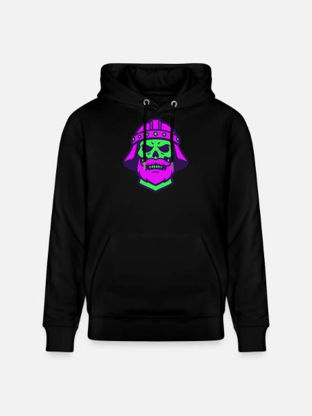 Skull Warrior Pop Art - Stanley/Stella CRUISER Unisex Organic Hoodie - black
